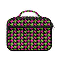 Pink And Green Houndstooth Pattern Print Briefcase Bible Bag