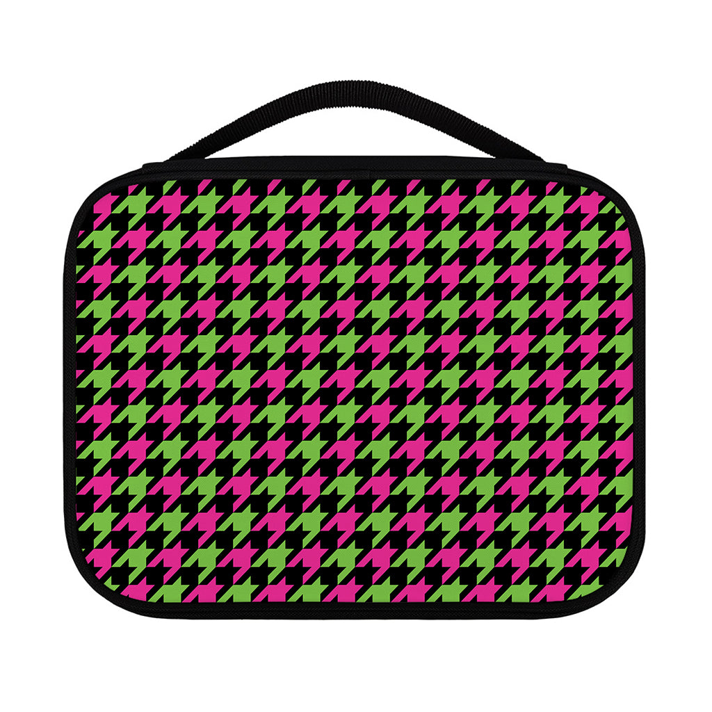 Pink And Green Houndstooth Pattern Print Classic Bible Case