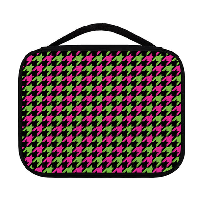 Pink And Green Houndstooth Pattern Print Classic Bible Case
