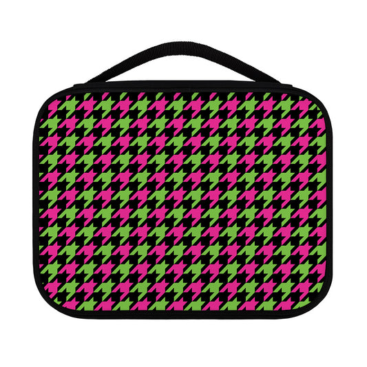 Pink And Green Houndstooth Pattern Print Classic Bible Case
