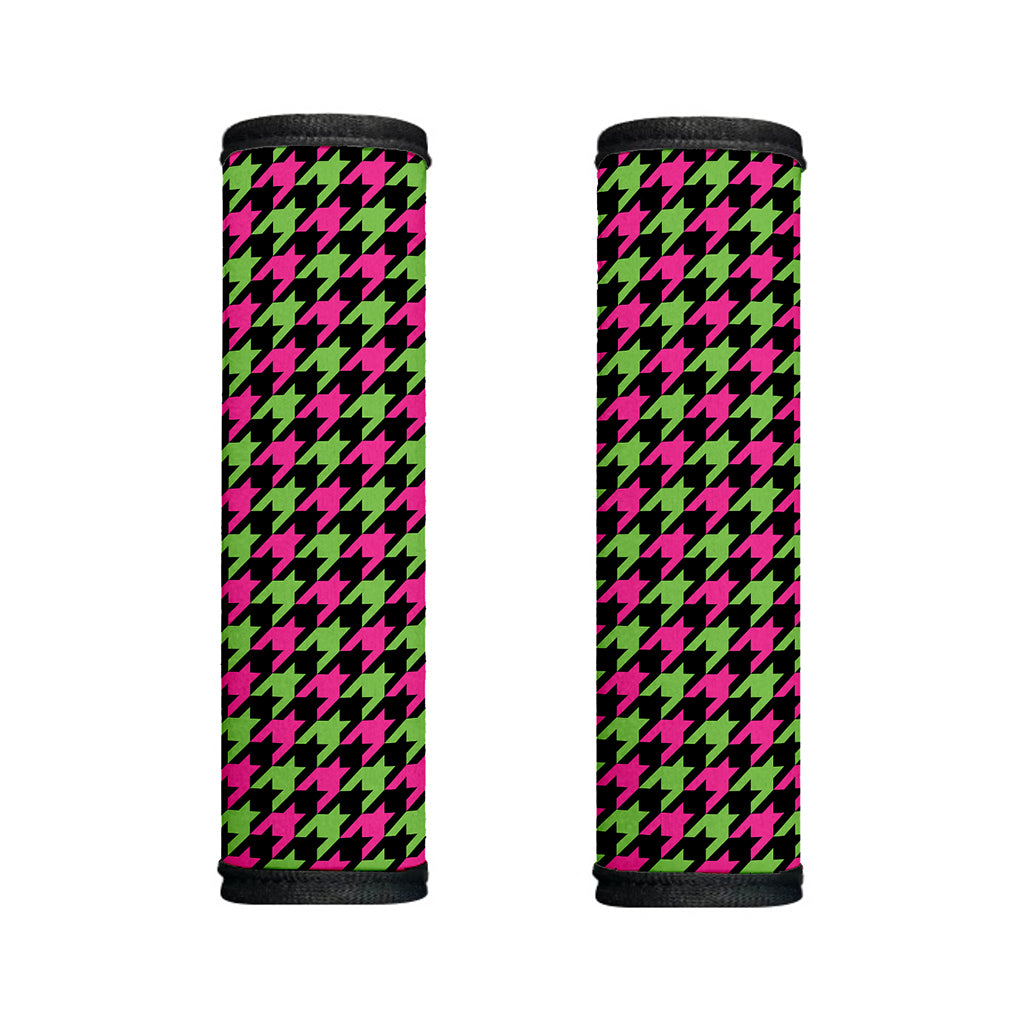Pink And Green Houndstooth Pattern Print Handle Covers