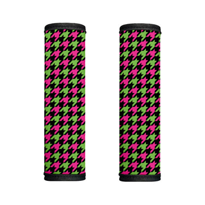 Pink And Green Houndstooth Pattern Print Handle Covers