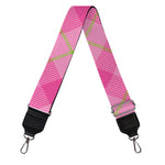 Pink And Green Plaid Pattern Print Bag Strap