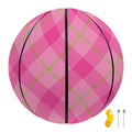 Pink And Green Plaid Pattern Print Basketball