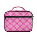 Pink And Green Plaid Pattern Print Briefcase Bible Bag