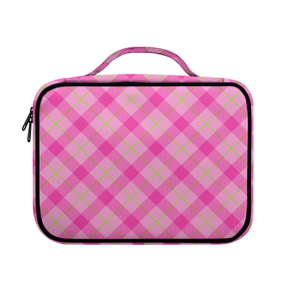 Pink And Green Plaid Pattern Print Briefcase Bible Bag