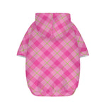 Pink And Green Plaid Pattern Print Dog Zip Up Hoodie