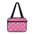 Pink And Green Plaid Pattern Print Double Strap Bible Bag