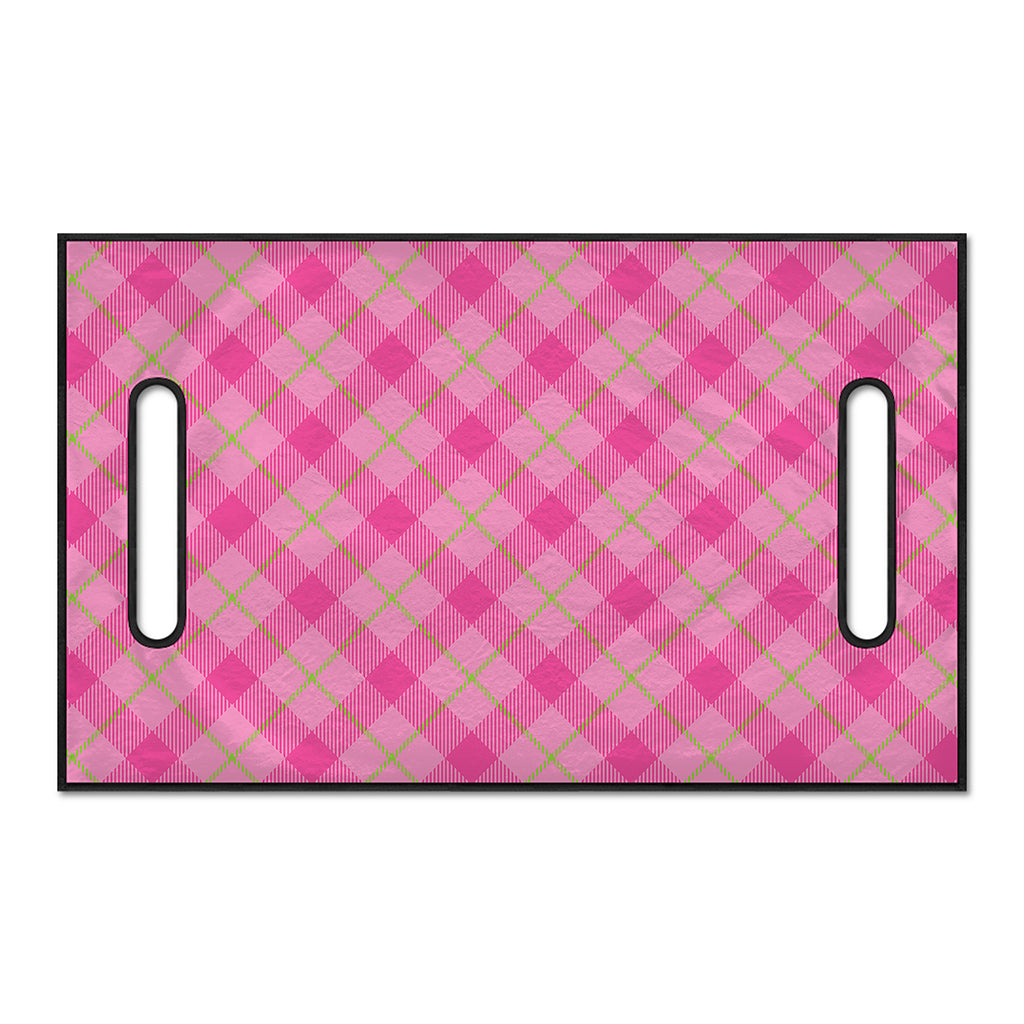 Pink And Green Plaid Pattern Print Golf Cart Seat Cover