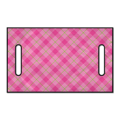 Pink And Green Plaid Pattern Print Golf Cart Seat Cover