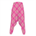 Pink And Green Plaid Pattern Print Hammer Pants