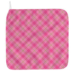 Pink And Green Plaid Pattern Print Hand Towel