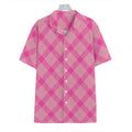 Pink And Green Plaid Pattern Print Hawaiian Shirt