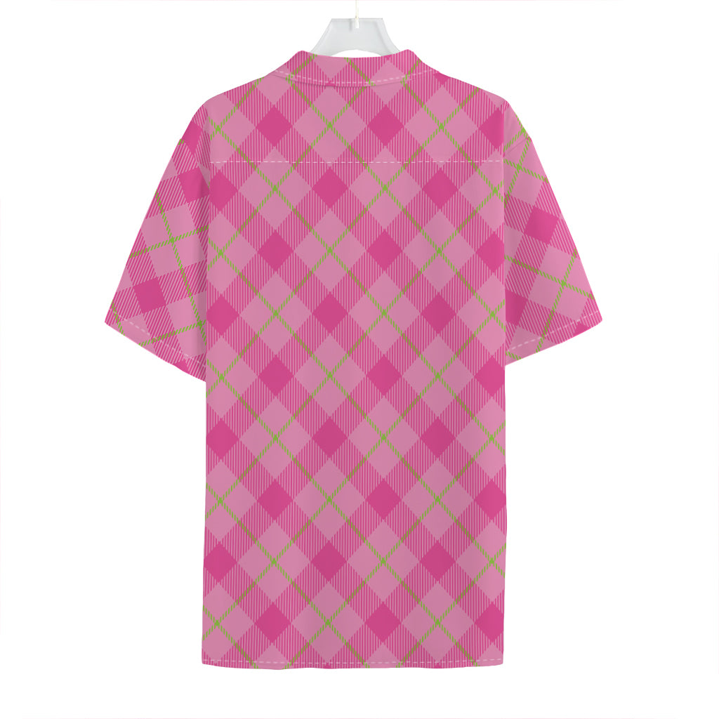 Pink And Green Plaid Pattern Print Hawaiian Shirt