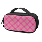 Pink And Green Plaid Pattern Print Insulin Cooler Travel Case