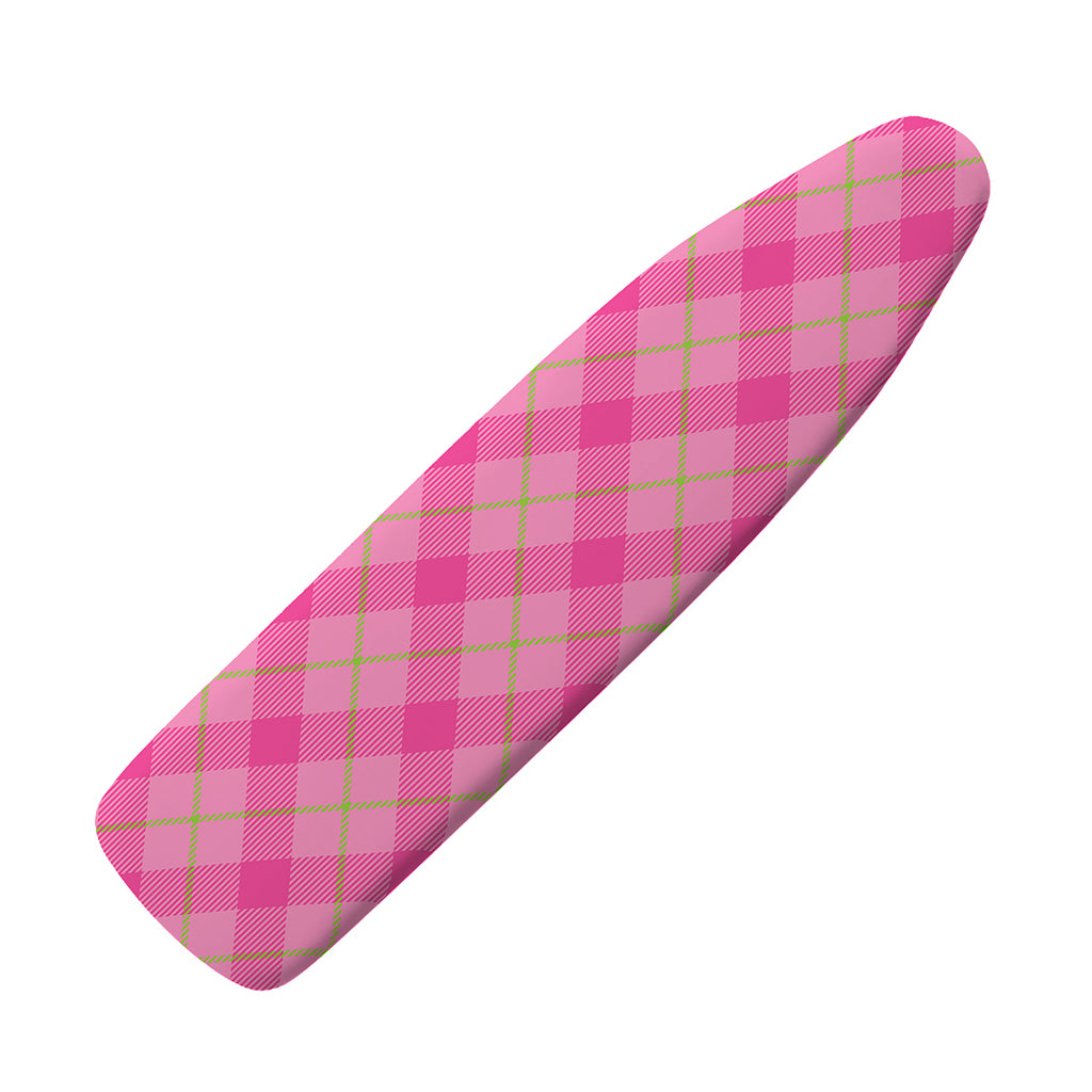 Pink And Green Plaid Pattern Print Ironing Board Cover