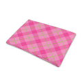 Pink And Green Plaid Pattern Print Pet Cooling Mat Cover
