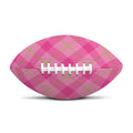 Pink And Green Plaid Pattern Print Rugby Ball