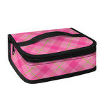 Pink And Green Plaid Pattern Print Small Lunch Bag