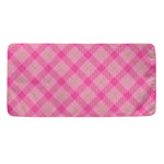 Pink And Green Plaid Pattern Print Towel