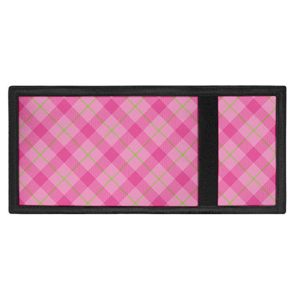 Pink And Green Plaid Pattern Print Trifold Wallet