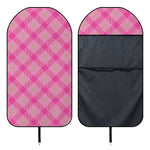Pink And Green Plaid Pattern Print Waterproof Car Seat Cover
