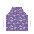 Pink And Purple Japanese Amaryllis Print Adjustable Apron