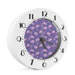 Pink And Purple Japanese Amaryllis Print Alarm Clock