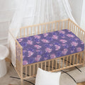 Pink And Purple Japanese Amaryllis Print Baby Crib Sheet