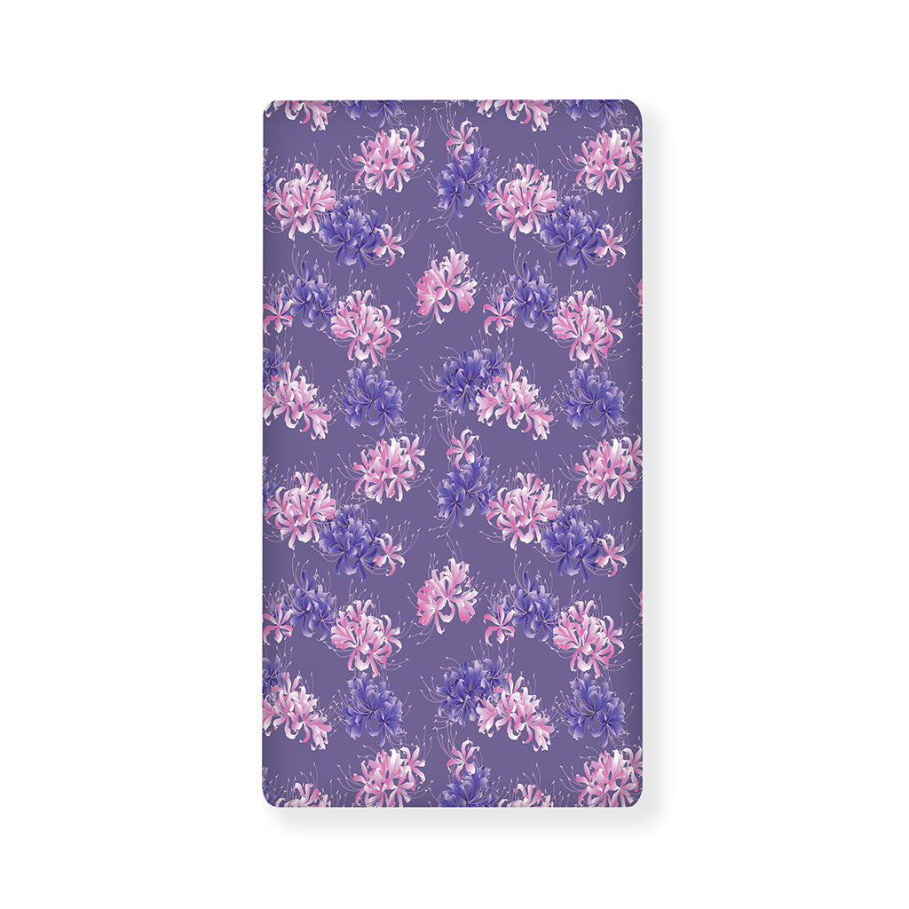 Pink And Purple Japanese Amaryllis Print Baby Crib Sheet