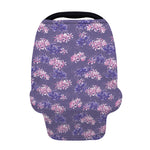 Pink And Purple Japanese Amaryllis Print Baby Seat Cover