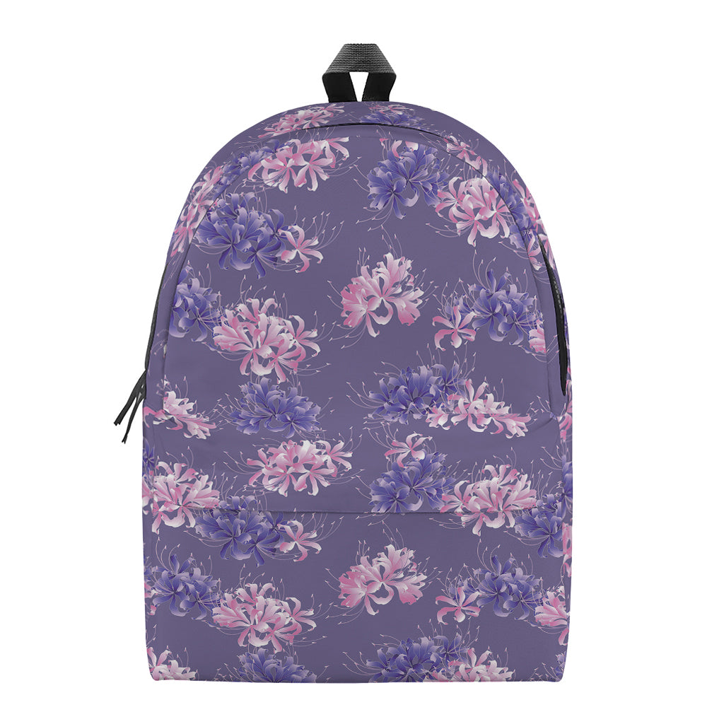Pink And Purple Japanese Amaryllis Print Backpack