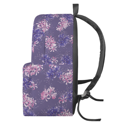 Pink And Purple Japanese Amaryllis Print Backpack