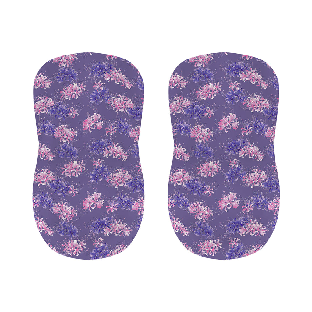 Pink And Purple Japanese Amaryllis Print Bar Stool Covers