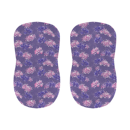 Pink And Purple Japanese Amaryllis Print Bar Stool Covers