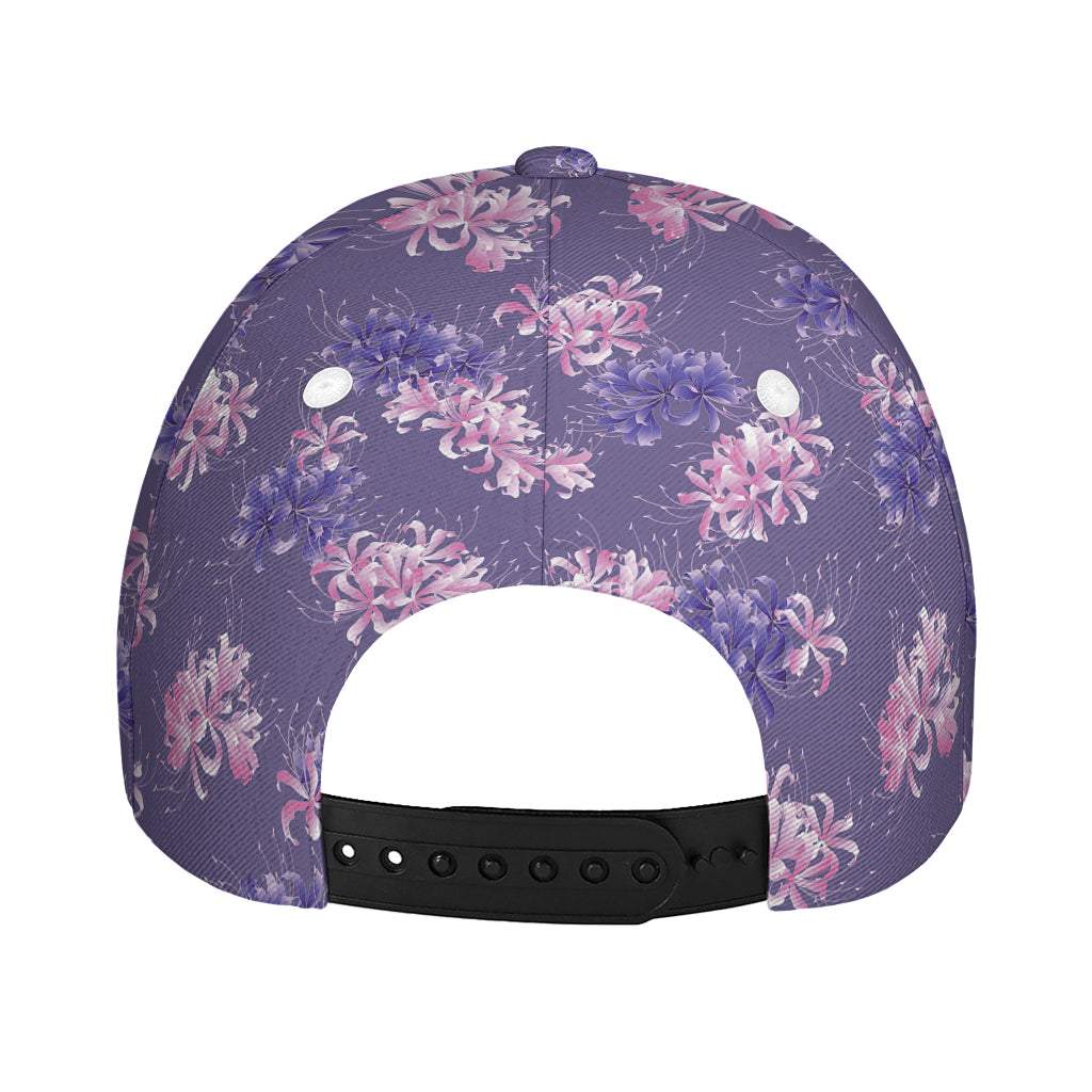 Pink And Purple Japanese Amaryllis Print Baseball Cap