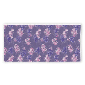 Pink And Purple Japanese Amaryllis Print Beach Towel