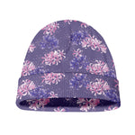Pink And Purple Japanese Amaryllis Print Beanie