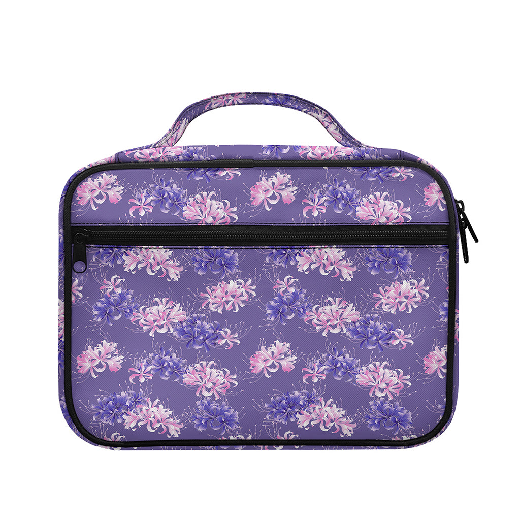 Pink And Purple Japanese Amaryllis Print Briefcase Bible Bag
