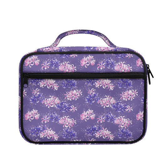 Pink And Purple Japanese Amaryllis Print Briefcase Bible Bag