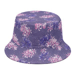 Pink And Purple Japanese Amaryllis Print Bucket Hat