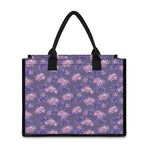 Pink And Purple Japanese Amaryllis Print Canvas Tote Bag