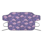 Pink And Purple Japanese Amaryllis Print Car Windshield Snow Cover