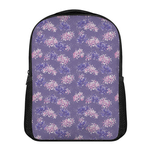 Pink And Purple Japanese Amaryllis Print Casual Backpack