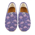 Pink And Purple Japanese Amaryllis Print Casual Shoes