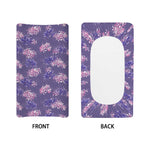 Pink And Purple Japanese Amaryllis Print Changing Pad Cover