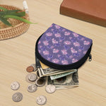 Pink And Purple Japanese Amaryllis Print Coin Purse