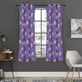 Pink And Purple Japanese Amaryllis Print Grommet Curtain Panels