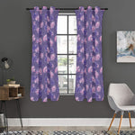 Pink And Purple Japanese Amaryllis Print Curtain