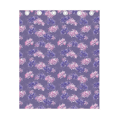 Pink And Purple Japanese Amaryllis Print Curtain